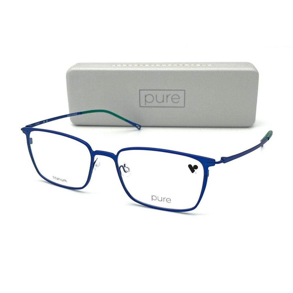 PURE P4009 430 Matte Blue  / Demo Lenses  54mm Eyeglasses